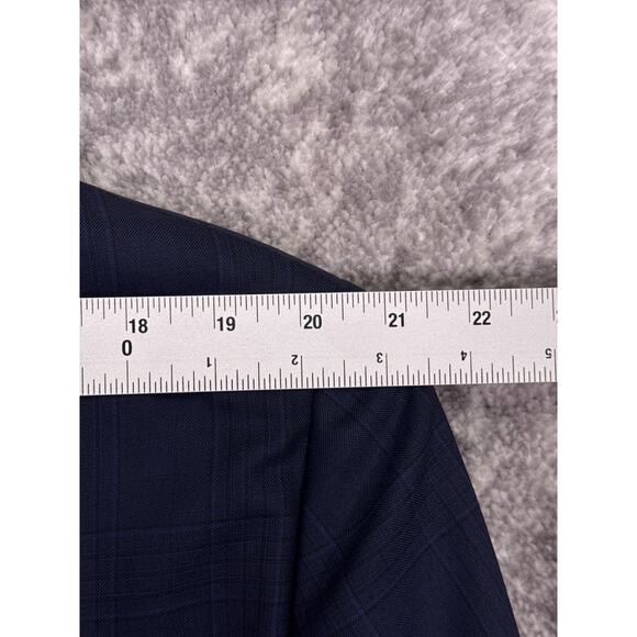 Hickey Freeman Blazer 48 R Mens Blue Plaid Wool Full Canvas Sport Coat Jacket - Picture 8 of 11